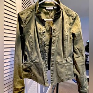 NEW YORK & COMPANY Hunter Green Button-Up Jacket
